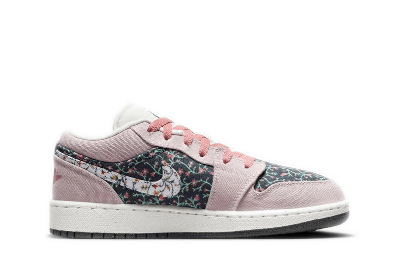 Tênis Nike Air Jordan 1 Low "Floral Canvas" Rosa