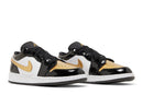 Tênis Nike Air Jordan 1 Low SE Gs "Gold Toe" Preto