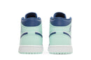 Tênis Nike Air Jordan 1 Mid Aqua Blue Tint Verde