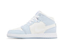 Tênis Nike Air Jordan 1 Mid Glitter Swoosh Azul