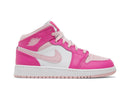 Tênis Nike Air Jordan 1 Mid GS Fierce Pink Rosa