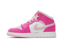 Tênis Nike Air Jordan 1 Mid GS Fierce Pink Rosa