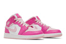 Tênis Nike Air Jordan 1 Mid GS Fierce Pink Rosa