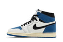 Tênis Nike Air Jordan 1 Retro High Fragment Design x Travis Scott Couro Branco Azul