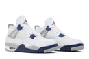 Tênis Nike Air Jordan 4 Midnight Navy Branco/Azul