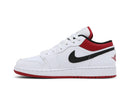 Tênis Nike Air Jordan 1 Low White University Red Branco