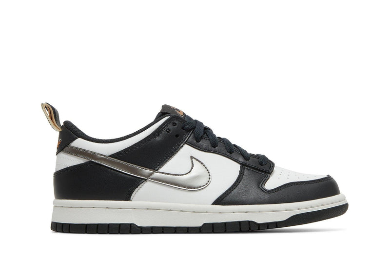 Tênis Nike Dunk Low GS Black/White Metallic Preto