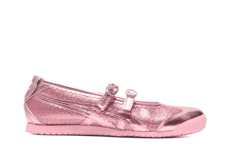Tênis Onitsuka Tiger Mexico 66 TGRS Pink Cameo/Cotton Candy Glitter Pack Rosa