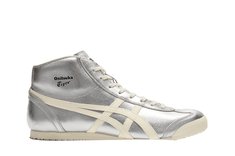 Tênis Onitsuka Tiger Mexico Mid Runner Silver/Cream Prateado